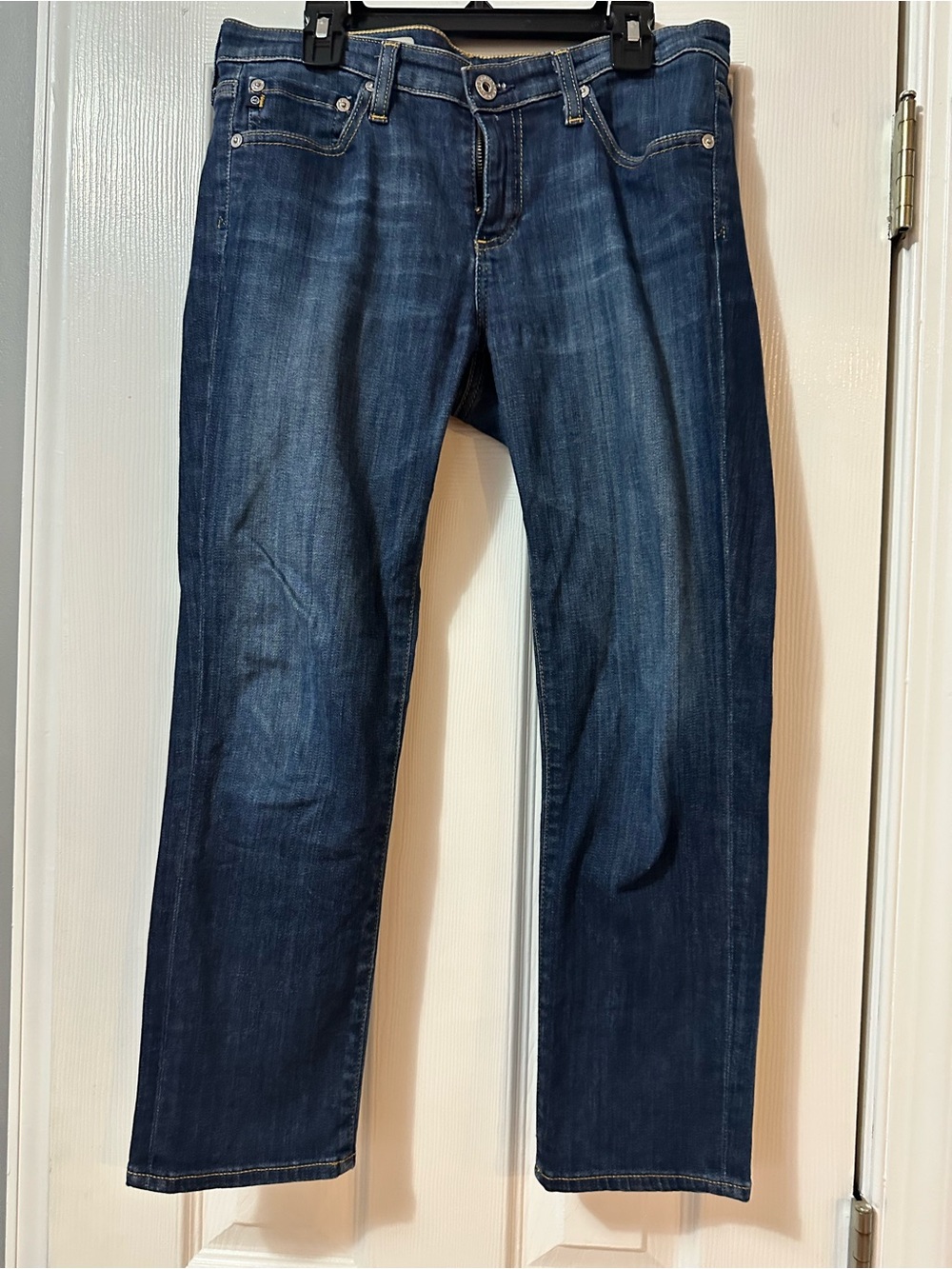 Adriano Goldschmeid Crop Dark Blue Straight Leg Jeans-Size 28